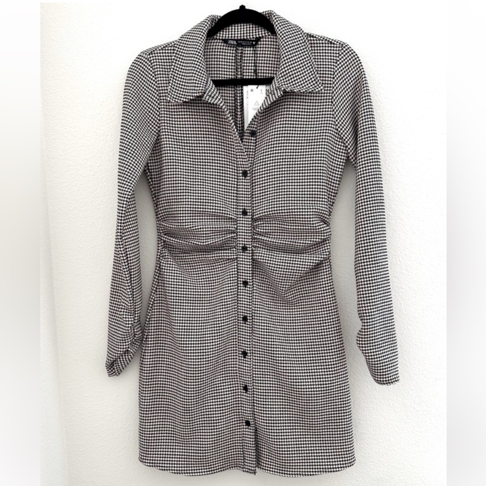 Zara houndstooth dress | M